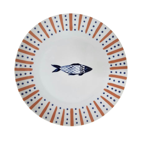 Ulster Weavers Catch of the Day Fish Print Kitchen and Tableware Collection - Catch Of The Day Porcelain Dinner Plate In Multicolour 1