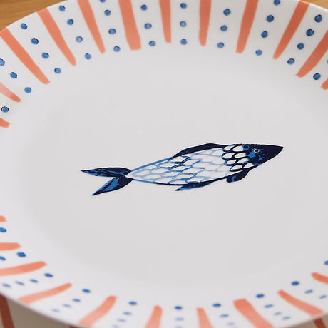 Ulster Weavers Catch of the Day Fish Print Kitchen and Tableware Collection - Catch Of The Day Porcelain Dinner Plate In Multicolour 5