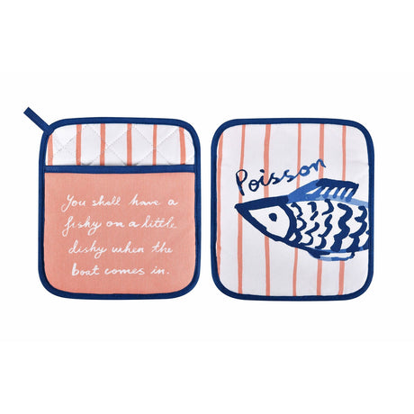 Ulster Weavers Catch of the Day Fish Print Kitchen and Tableware Collection - Catch Of The Day Pot Mitt In Multicolour 1