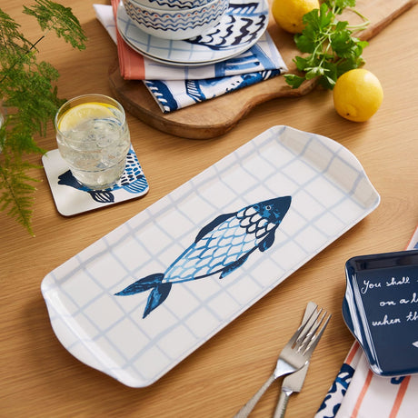 Ulster Weavers Catch of the Day Fish Print Kitchen and Tableware Collection - Catch Of The Day Small Serving Tray In Multicolour 2