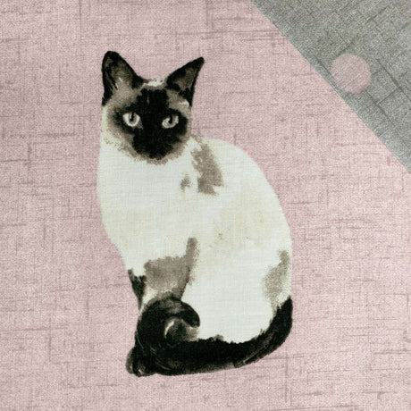 Cats Reversible Polycotton Duvet Cover Set - Blush - Cats Duvet Cover Set In Blush 2