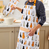 Ulster Weavers Cats In Waiting Cotton Apron - Cats In Waiting 2026 Cotton Apron In Orange 2