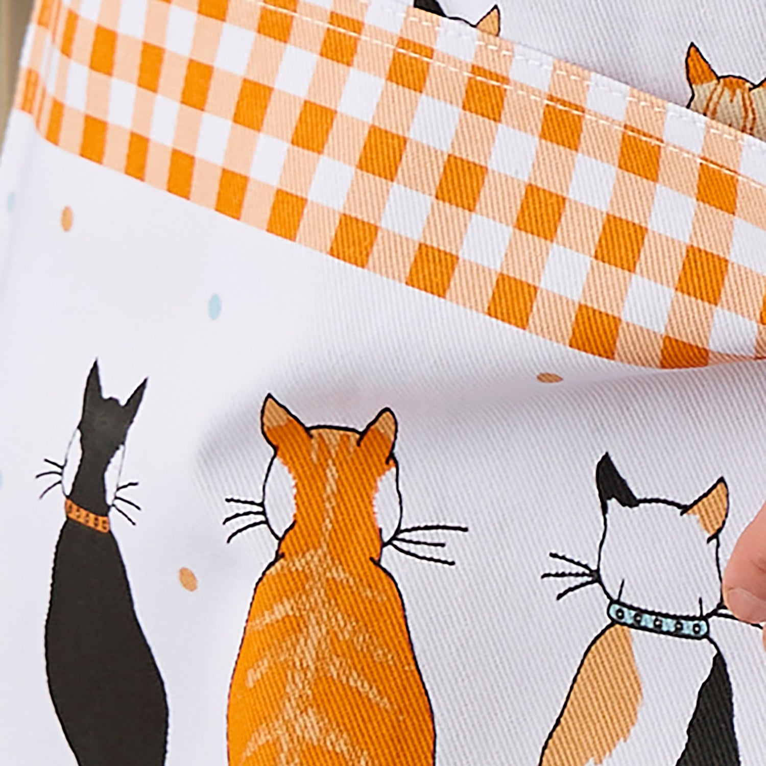 Ulster Weavers Cats In Waiting Cotton Apron - Cats In Waiting 2026 Cotton Apron In Orange 4