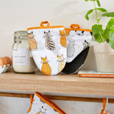 Ulster Weavers Cats In Waiting Cotton Microwave Mitts - Cats In Waiting 2026 Microwave Mitts Pair In Orange 2