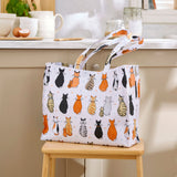 Ulster Weavers Cats In Waiting Foldable Tote Bag - Cats In Waiting 2026 Shoulder Bag Pvc In Orange 2
