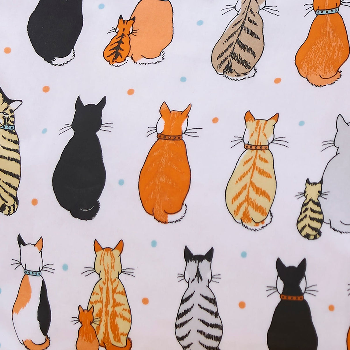 Ulster Weavers Cats In Waiting Foldable Tote Bag - Cats In Waiting 2026 Shoulder Bag Pvc In Orange 4