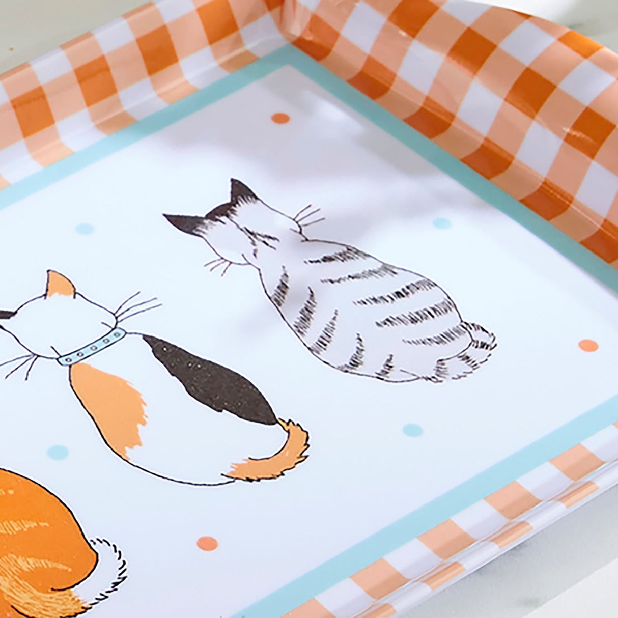 Ulster Weavers Cats In Waiting Large Scatter Tray - Cats In Waiting 2026 Small Serving Tray In Orange 4