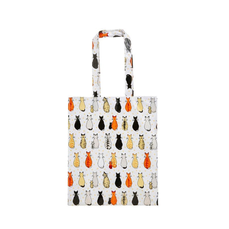 Ulster Weavers Cats In Waiting Foldable Tote Bag - Cats In Waiting Pvc Bag Medium In Orange 2
