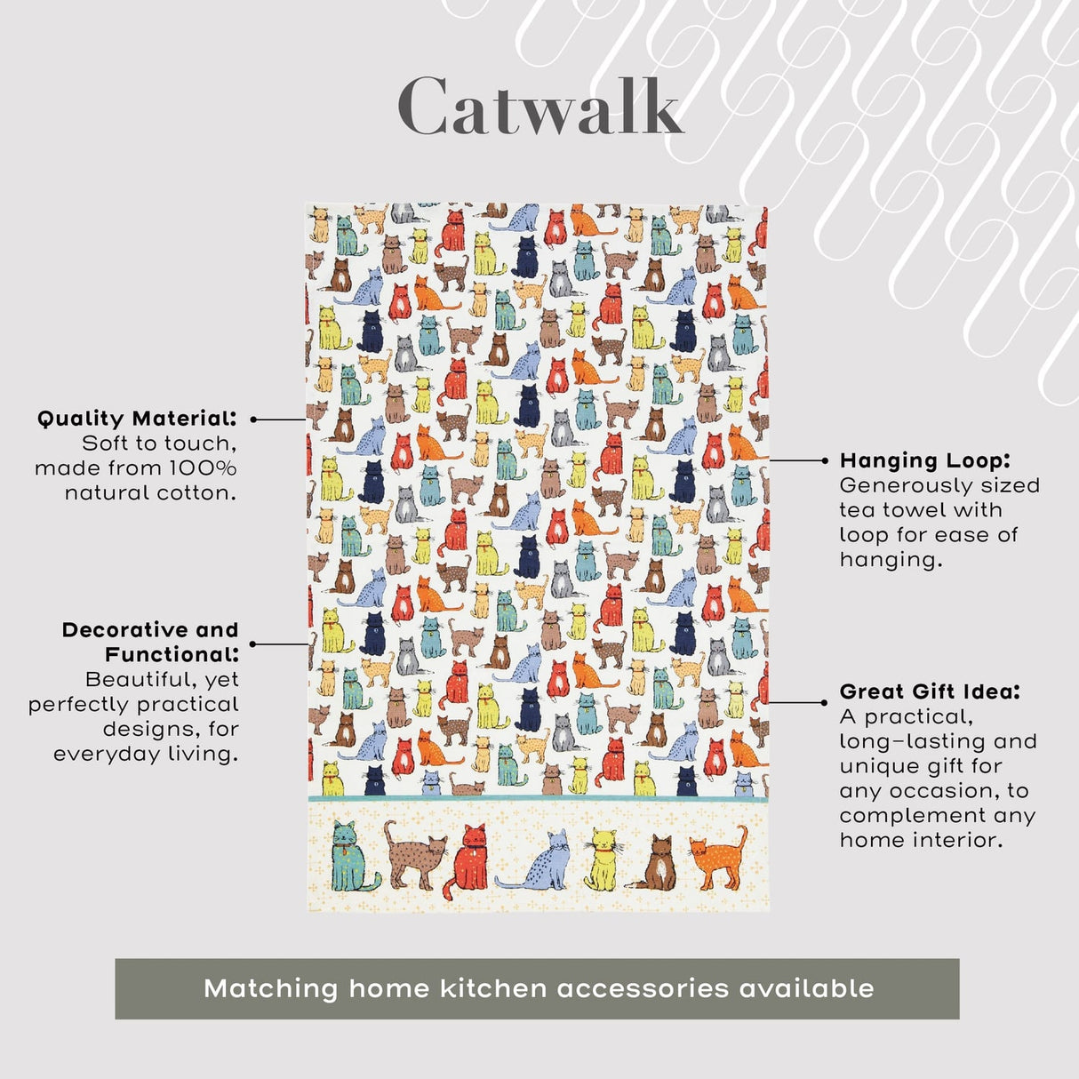 Ulster Weavers Catwalk 100% Cotton Tea Towel - Catwalk Cotton Tea Towel In Multicolour 3