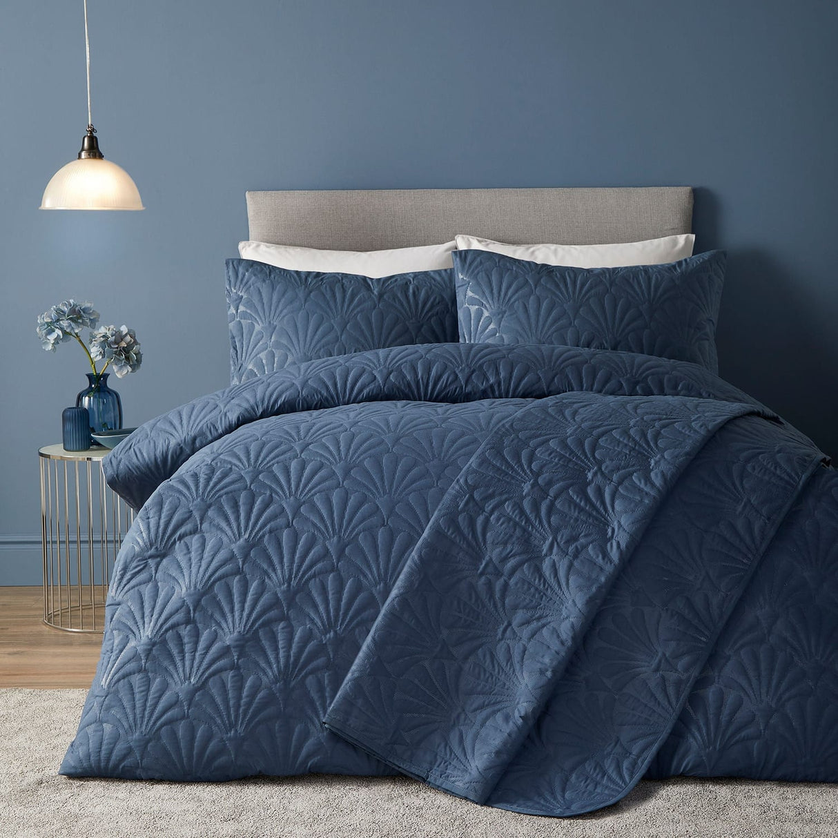 Cavali Soft Microfibre Duvet Cover Set - Dark Blue - Cavali Duvet Cover Set In Dark Blue 4