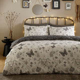 Celeste Polycotton Duvet Cover Set - Grey
