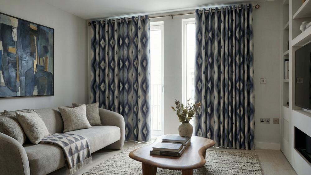 Chalet Made to Measure Curtains Navy 3