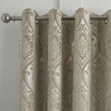 Chateau Jacquard Eyelet Curtains Light Filtering - Natural