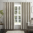 Chateau Jacquard Eyelet Curtains Light Filtering - Natural - Chateau Eyelet Curtains In Natural 2