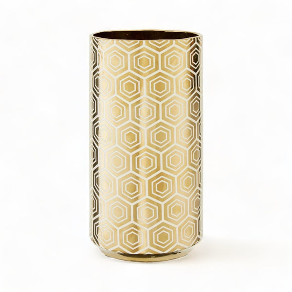 Chelsea Geometric Gold Vase 31cm