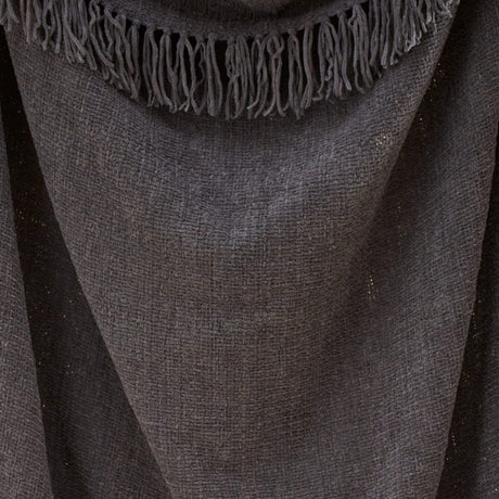 Textured Chenille Cosy Soft Woven Throw – Charcoal – 130cm x 180cm - Chenille Throw In Charcoal 130 X 180Cm 5