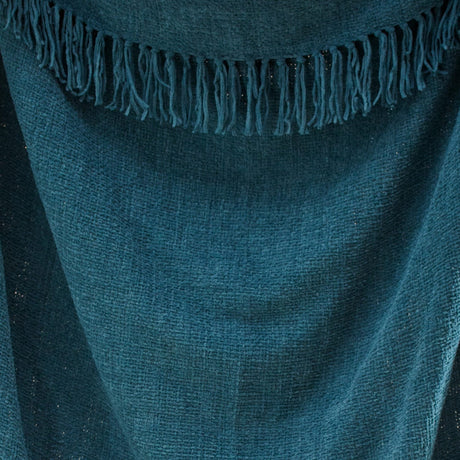 Textured Chenille Cosy Soft Woven Throw – Teal – 130cm x 180cm - Chenille Throw In Teal 130 X 180Cm 5