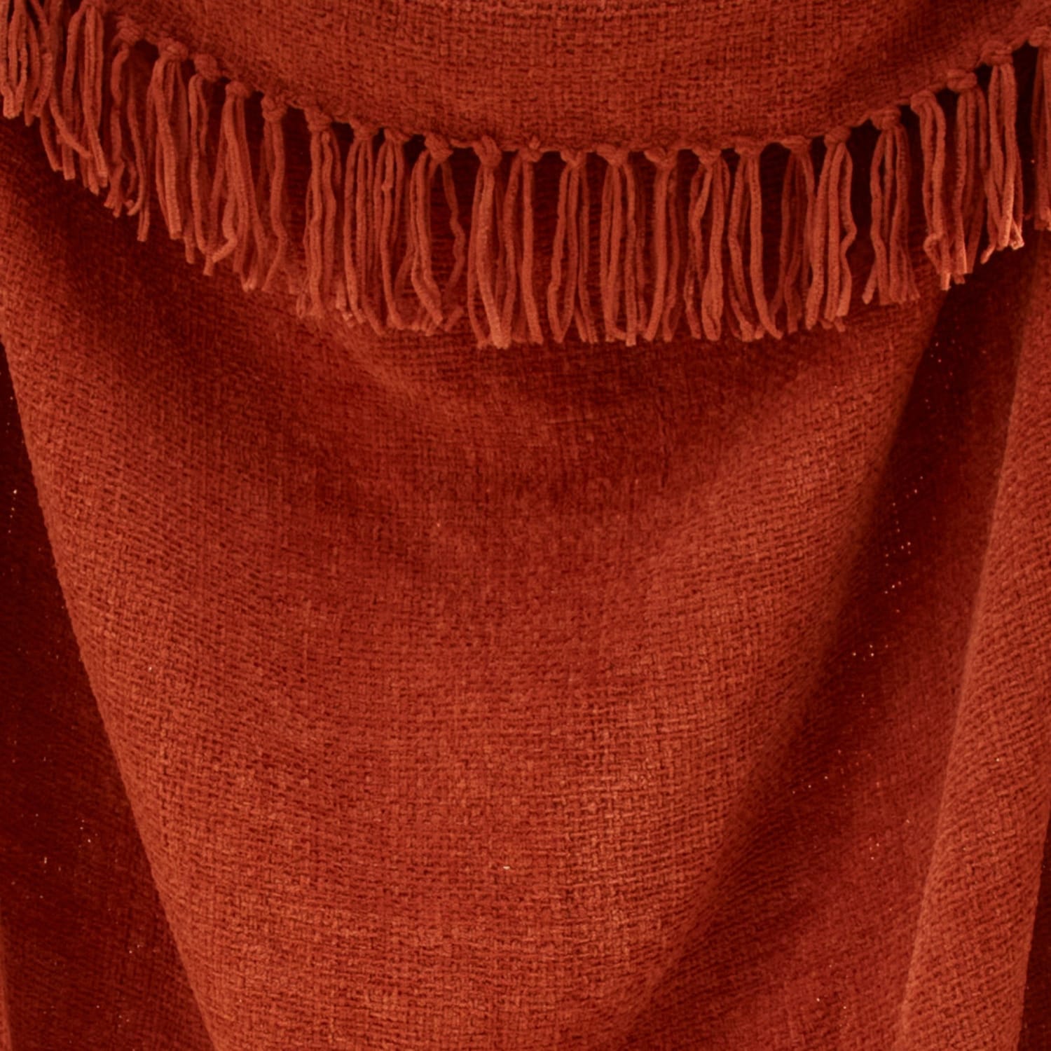 Textured Chenille Cosy Soft Woven Throw – Terracotta – 130cm x 180cm - Chenille Throw In Terracotta 130 X 180Cm 5