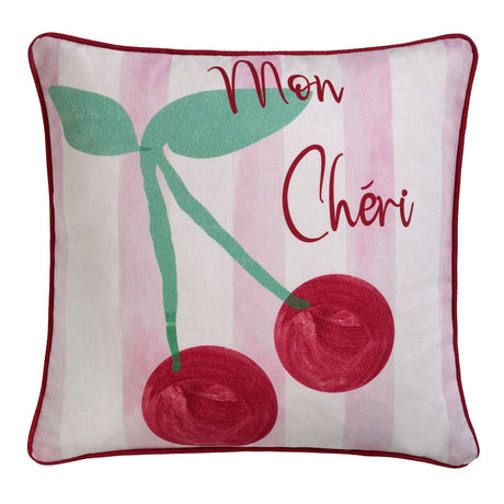 Cherry Outdoor Garden Filled Cushion 43 x 43cm - Pink - Cherry Outdoor Cushion In Pink 43 X 43Cm 2