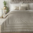 Laurence Llewelyn-Bowen Chic Velvet Bedspread 220cm x 150cm - Chic Bedspread In Oyster 150 X 220Cm