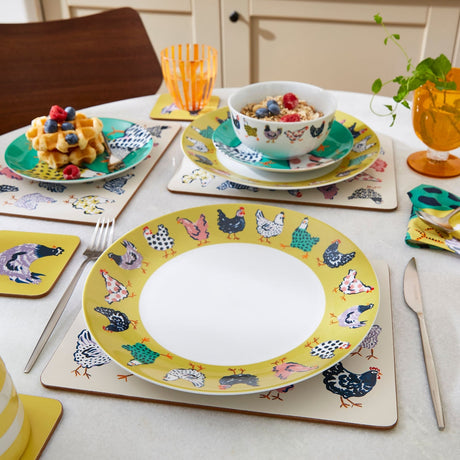 Ulster Weavers Chick Chicken Farm and Dining Porcelain Dinner Plate - Chick Chicken Porcelain Dinner Plate In Yellow 2