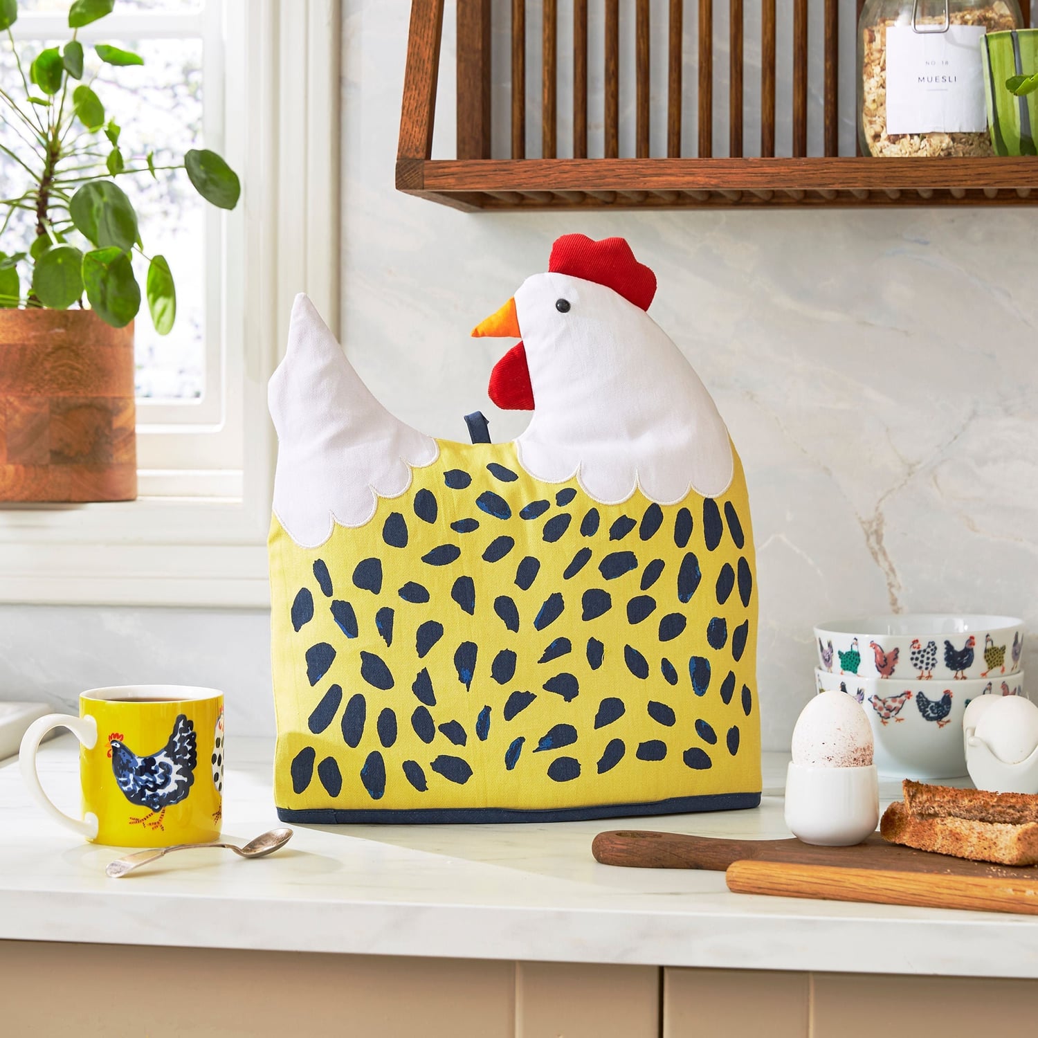 Ulster Weavers Chick Chicken Farm and Dining Tea Cosy - Chick Chicken Shaped Tea Cosy In Yellow 2