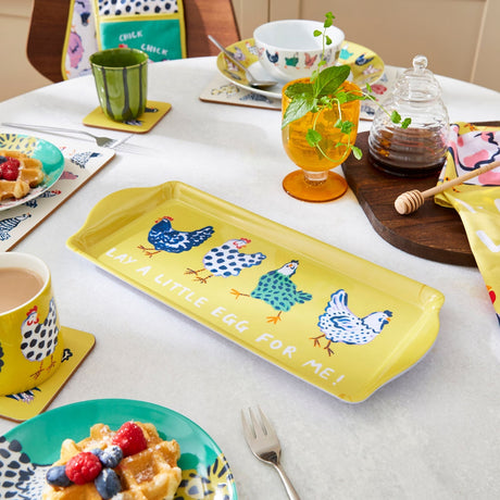 Ulster Weavers Chick Chicken Farm and Dining Large Scatter Tray - Chick Chicken Small Serving Tray In Yellow 2