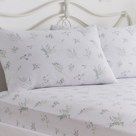 Chloe Floral Lilac 28cm Deep Fitted Sheet
