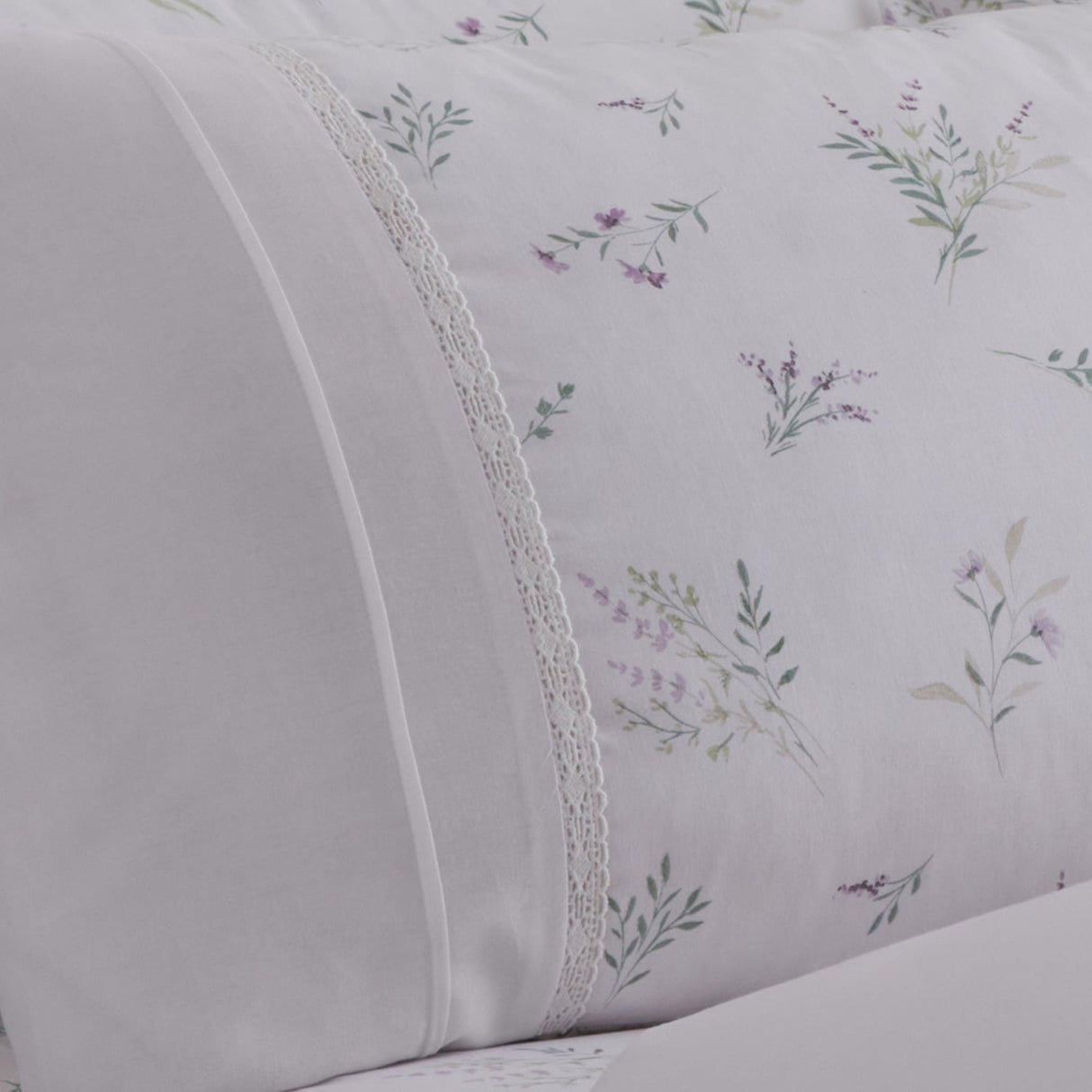 Chloe Lace Trim Polycotton Duvet Cover Set Lilac - Chloe Duvet Cover Set In Lilac 3