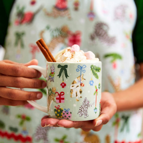 Ulster Weavers Christmas Cats Bone China Mug - Christmas Cats Bone China Mug In Seafoam 2