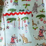 Ulster Weavers Christmas Cats Cotton Apron - Christmas Cats Cotton Apron In Seafoam 4