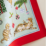 Ulster Weavers Christmas Cats Cotton Tea Towel - Christmas Cats Cotton Tea Towel In Seafoam 4