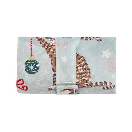 Ulster Weavers Christmas Cats Foldable Tote Bag - Christmas Cats Foldable Tote Bag Medium In Seafoam 3