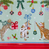 Ulster Weavers Christmas Cats Scatter Tray - Christmas Cats Scatter Tray In Seafoam 4