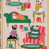 Ulster Weavers Christmas Cool Cats 100% Cotton Tea Towel - Christmas Cool Cats Cotton Tea Towel In Multicolour 2