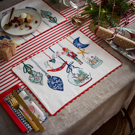 Ulster Weavers Christmas Ornaments Placemat 2 Pack - Christmas Ornaments Cotton Placemats 2 Pack In Multicolour 2