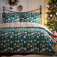 Christmas Ornaments Polycotton Duvet Cover Set - Green
