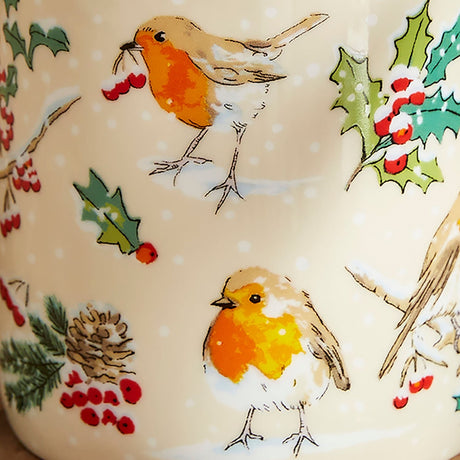 Ulster Weavers Christmas Robins Accessories Bone China Mug - Christmas Robins Bone China Mug In Green 4