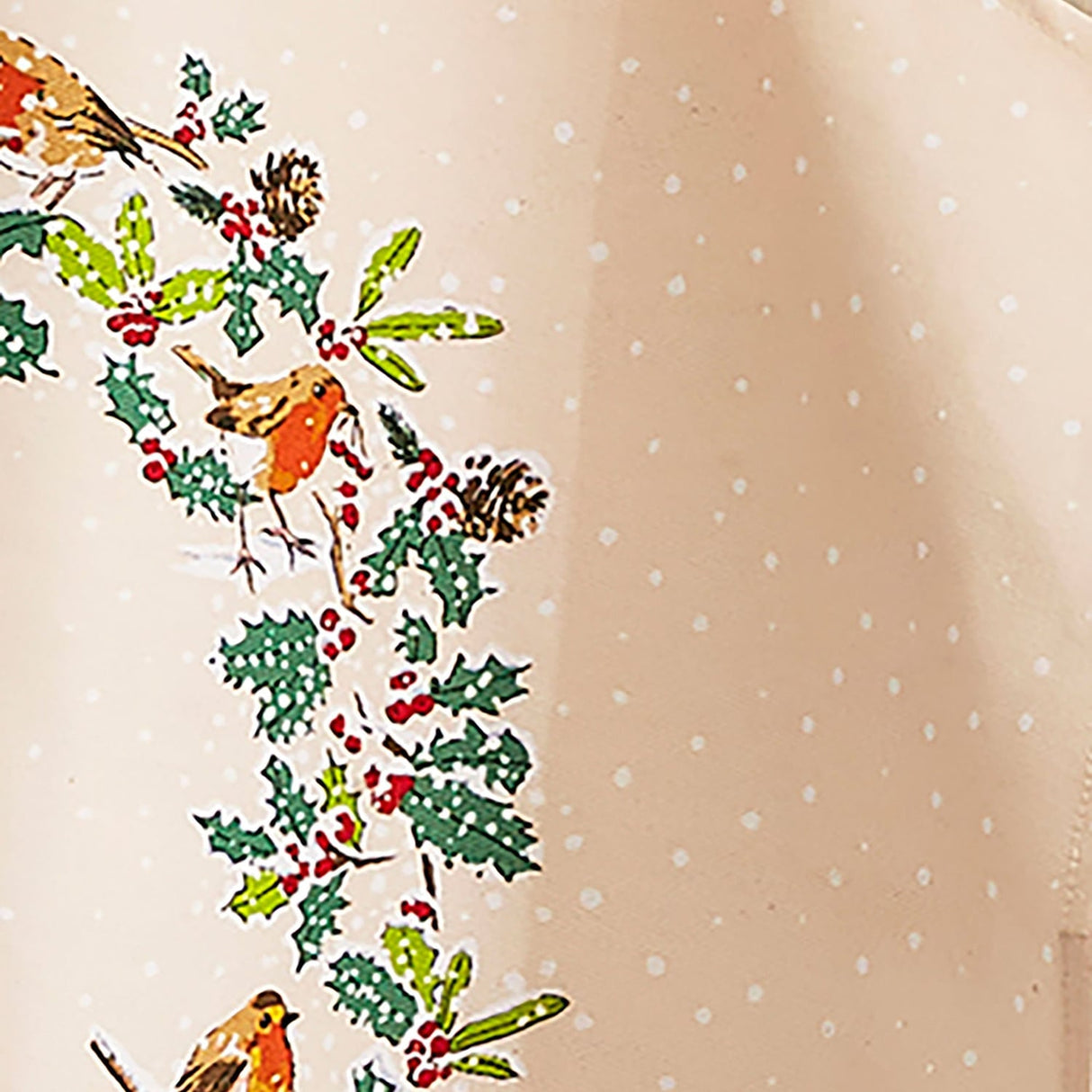 Ulster Weavers Christmas Robins Cotton Accessories Cotton Apron - Christmas Robins Cotton Apron In Green 4