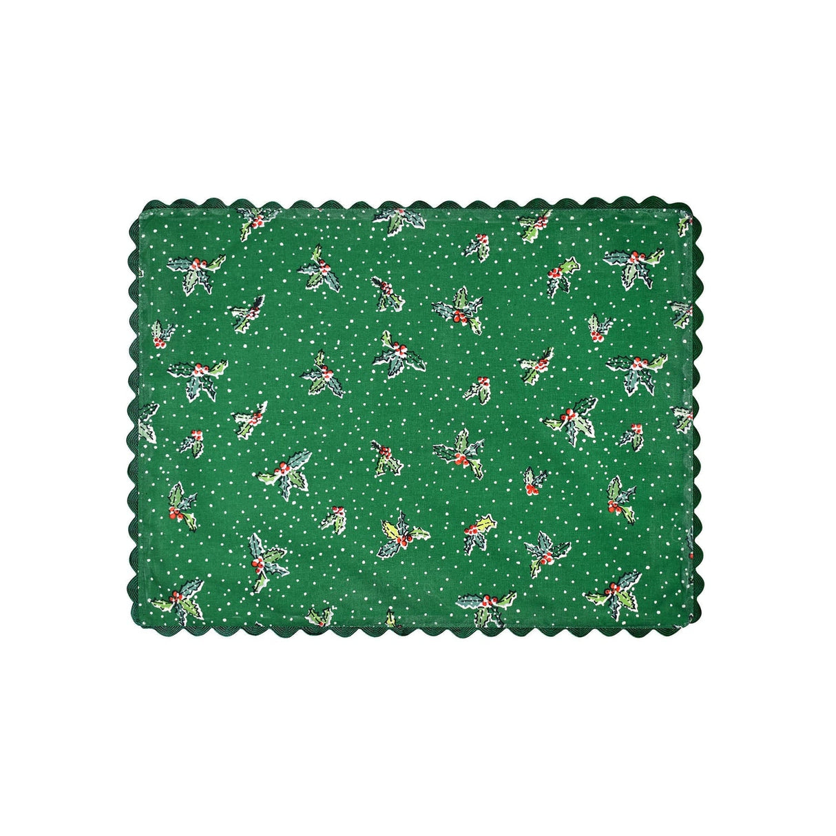 Ulster Weavers Christmas Robins Cotton Accessories Placemat 2 Pack - Christmas Robins Cotton Placemats 2 Pack In Green 3