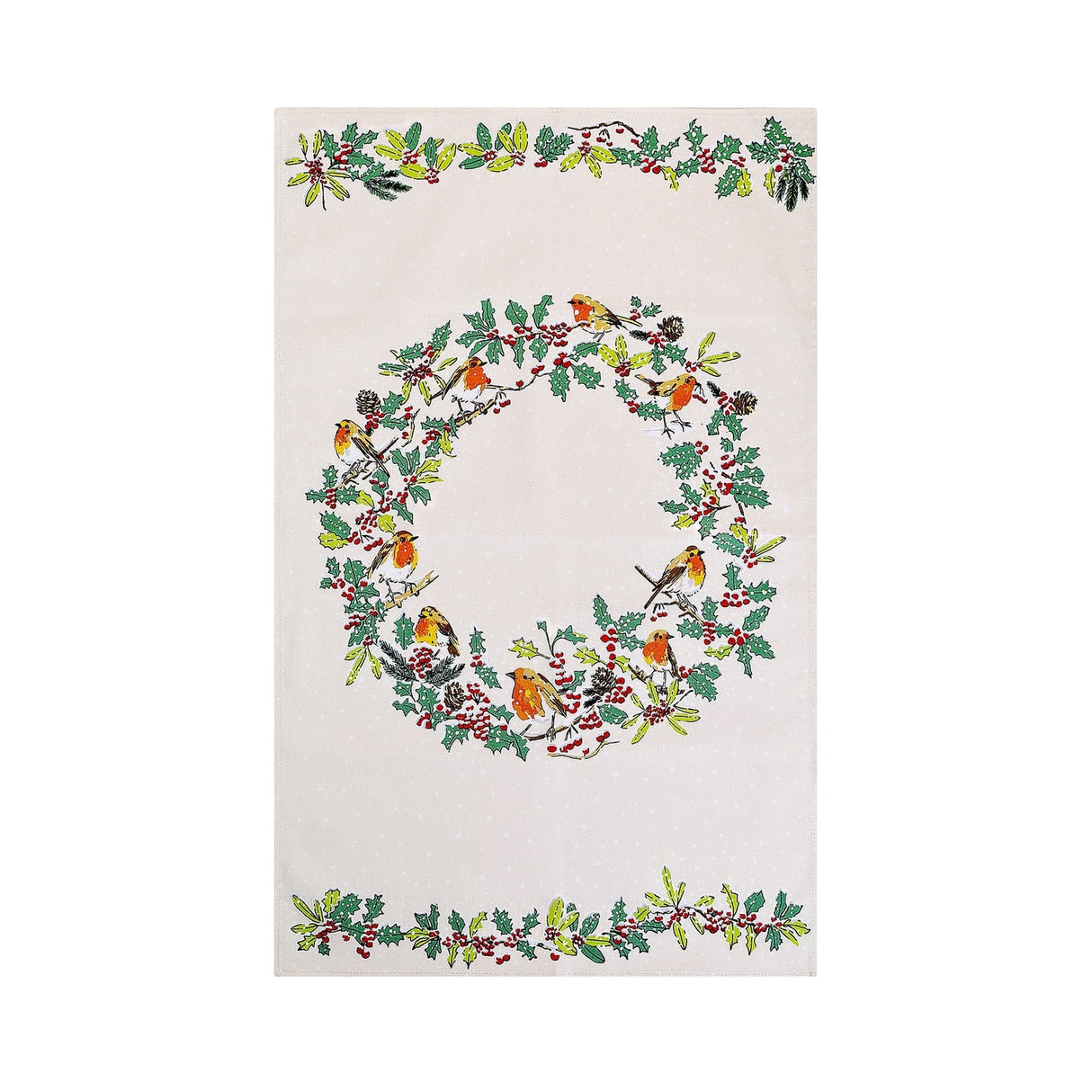 Ulster Weavers Christmas Robins Cotton Accessories Tea Towel