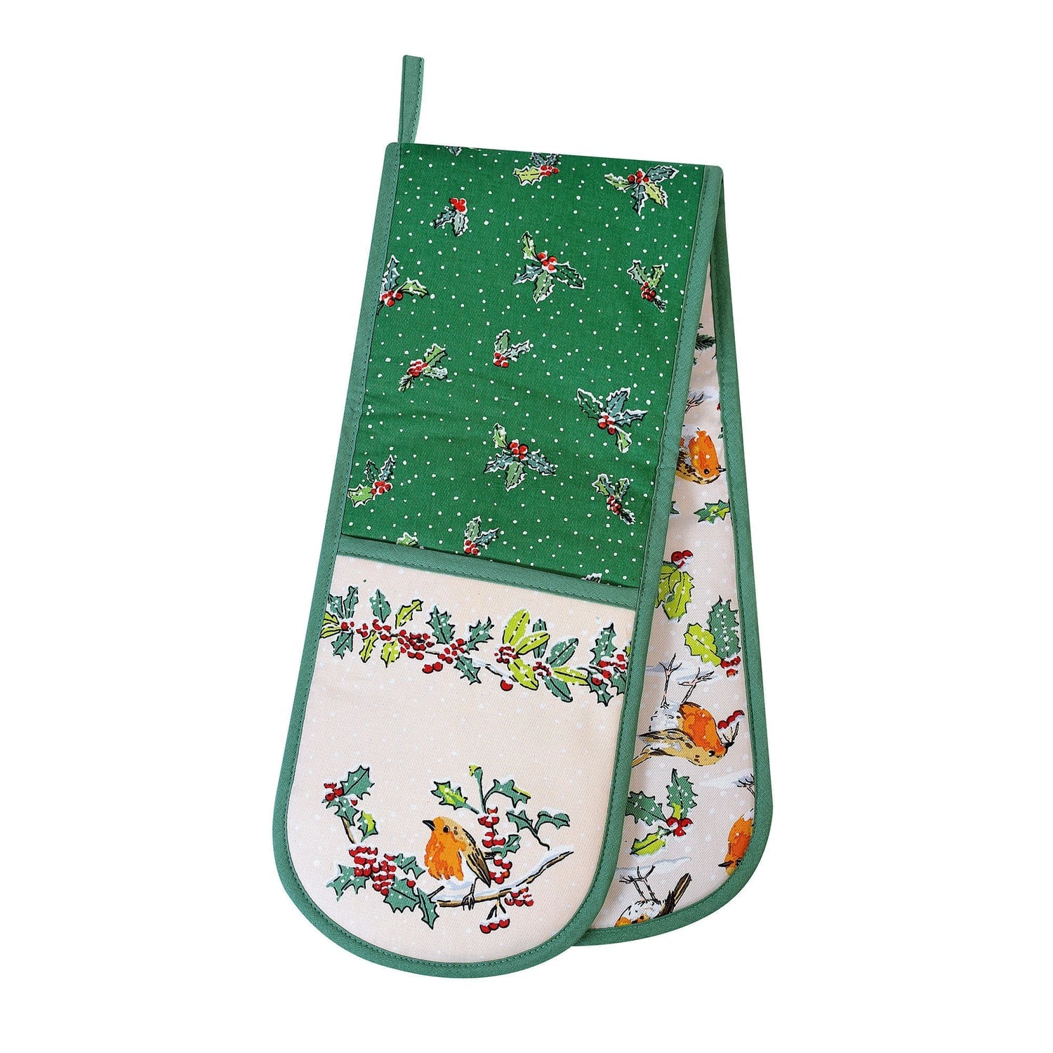 Ulster Weavers Christmas Robins Cotton Accessories Double Oven Glove