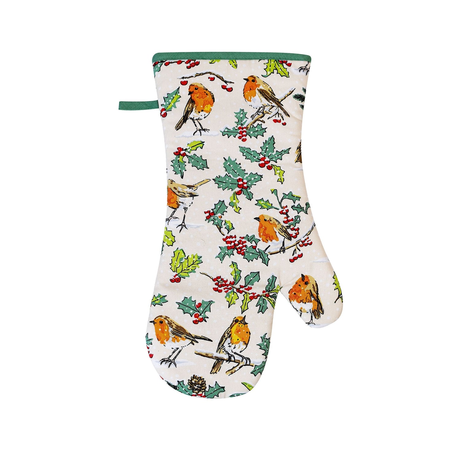 Ulster Weavers Christmas Robins Cotton Accessories Gauntlet Oven Glove