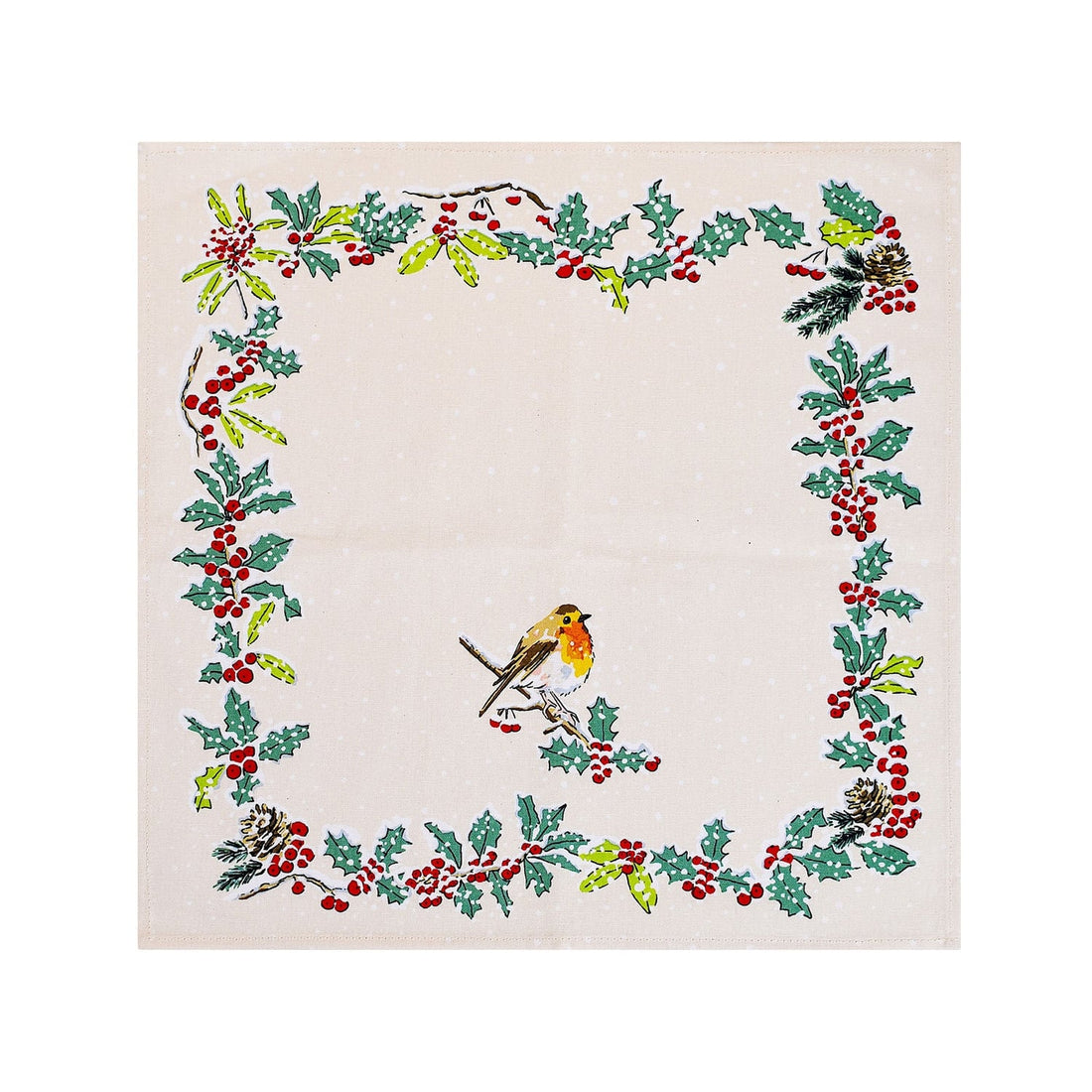 Ulster Weavers Christmas Robins Accessories 100% Cotton Napkin 2 Pack