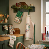 Ulster Weavers Christmas Robins Cotton Accessories Napkin 2 Pack - Christmas Robins Napkins 2 Pack In Green 4