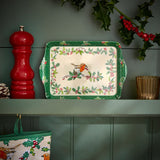 Ulster Weavers Christmas Robins Accessories Scatter Tray - Christmas Robins Scatter Tray In Green 2