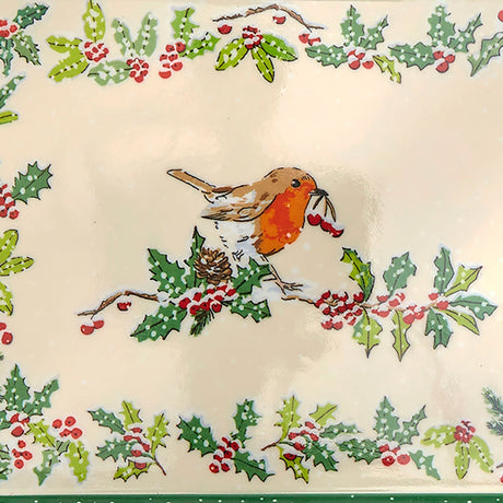Ulster Weavers Christmas Robins Accessories Scatter Tray - Christmas Robins Scatter Tray In Green 4