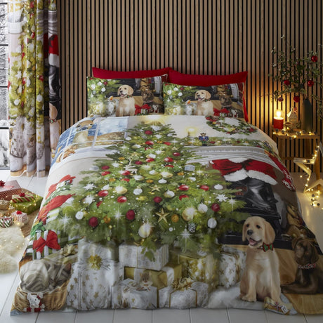 Christmas Tree Polycotton Festive Duvet Cover Set