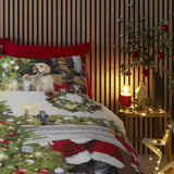 Christmas Tree Polycotton Festive Duvet Cover Set - Christmas Tree Duvet Cover Set In Multicolour 2