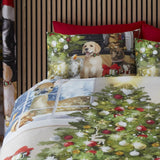 Christmas Tree Polycotton Festive Duvet Cover Set - Christmas Tree Duvet Cover Set In Multicolour 3